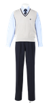 徳島科学技術高校男子合い制服(ニットベスト着用)