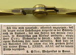 Top: Large dividers in Hommel-Esser set #5664 ca. 1840. Bottom: Advertisement in Der Schweizer Bote, Nr. 18, 2. März 1836, p.4. [BSB Digipress]