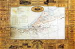 1880 "Plano industrial y comercial de la Ciudad de Santander" (norte abajo)