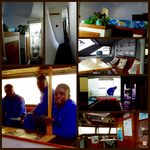 Interieur van boot en bemanning