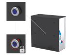 Fingerprintsensor bei Leucht-Messetheke Counter MINI