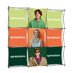Popup-Messewand mit Textilgrafiken Größe 3x3