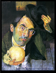 Johannes Grützke: *Ich bin ein Berliner*, 1991, Farboffsetlithografie/Papier, 80 x 68 cm