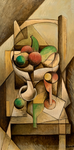 FRUITA SOBRE CADIRA - Oli sobre fusta - 60x30cm - 2019