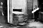 Die Eisfabrik, in der Stangeneis für die Gastronomie hergestellt wurde in den 1920er/1930ern