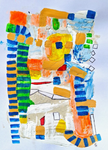 Malerei "Farbabstraktionen Nr. 5" (42 cm x 29,7 cm)