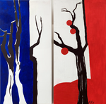 Zeitenwende groß, Acryl, 2x50x100cm. 850,00 Euro