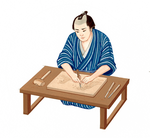 「小学道徳　生きる力」浮世絵彫師　原画　文教出版