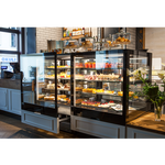 Vitrine boulangerie vitrage droit ouverture avant coté client Montpellier