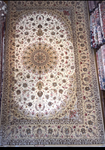 ESFAHAN　wool&silk  2x3　RAHBAR 工房 白 ﾍﾞｰｼﾞｭ 茶 ブラウン