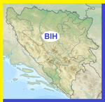 Topografische Karte von Bosnien und Herzegowina