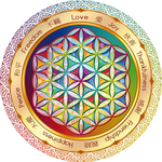 Flower of Life Window Sticker light