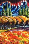 "Mohnblumen", 40x60, Öl auf Leinwand, 2001.