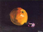 "Mandarine", 18x13, Öl auf Pappe, 2002.