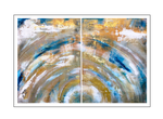 'Swirly blue' Size: 120x80x2