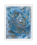'Gold & blue #3' Size: 60x80x3