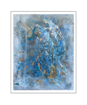 'Gold & blue #1' Size: 60x80x3