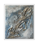 'Touch my silver and blue #2'  Size 50x60x2