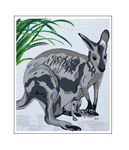 'Kangaroos are beautiful #1' Size: 50x60x2