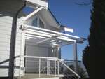 Pergola en pin autoclavé, peinture de finition blanche