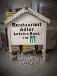 Hinweisschild, Rest. Adler Latterbach
