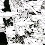 「黒蝶」2004年　39×54.5cm　油彩、インク、紙