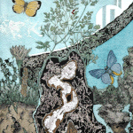 「地下の網」2014年　22.7×15.8cm　アクリル、紙