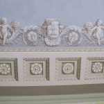 détail, plafond de la salle d'audience, abbaye de Hautecombe, 2013