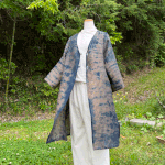 藍・柿渋重ね染めカーディガンコート25031