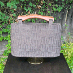 シルク柿渋染めバッグ25044