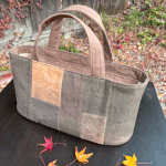 柿渋染め帆布手提げ24074