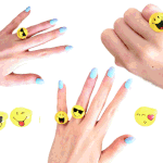 Ring Smiley (lachend, Sonnenbrille)