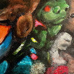 Teilmenge von Masse 2023 | Acryl auf Leinwand | 17x19