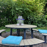 Sommersitz im Garten der Villa Becher