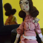 Needle felted art doll Lisa OOAK