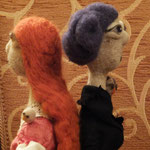 Art Dolls Needle Felted Lenoire and Lotti