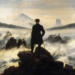 Caspar David Friedrich: Il viaggiatore sopra il mare di nebbia