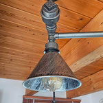 DIY Deckenlampe aus Rohren und Fittings mit Lampenschirm