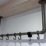 Deckenkleiderstange aus Rohren Industrial