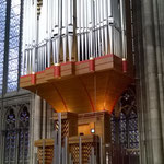 Die Langhausorgel von der gegenüberliegenden Seite.