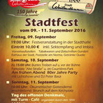 Plakat Stadtfest 2016.