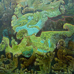 EURYDOME Huile sur toile 80 x80 cm