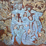 AEGIR Huile sur toile 40x40 cm