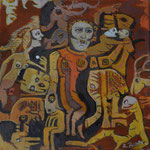 EBLA Huile sur toile 20x20 cm