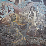 SHERATAN Huile sur toile  100x100 cm