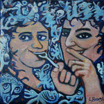 NEKKAR Huile sur toile 20x20 cm