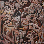 JILDUN Huile sur toile 20x20 cm