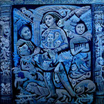 ADHARA Huile sur toile 40x40 cm