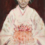 Pearl, Geisha, Acrylic on canvas, 234 x 30 cm, 2018, SOLD, Private Collection Eefde