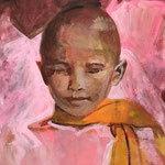 Monk 3, Acrylic on canvas, 50 x 40 cm, SOLD, Private collection in Munich